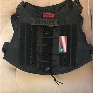 Black Tactical Dog Vest